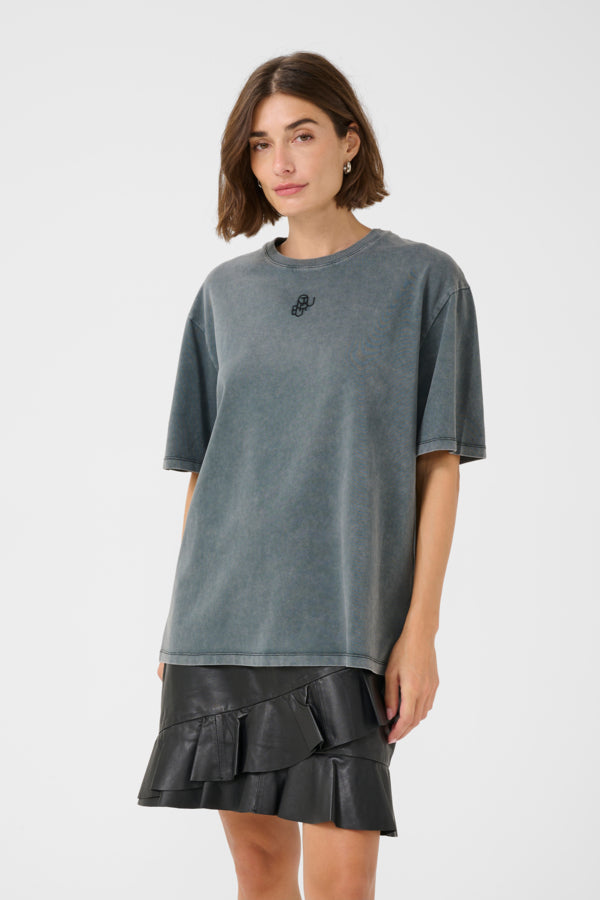CUAlfie Oversized Tee Grey Wash