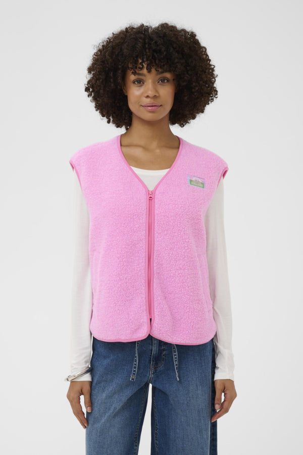 CUCatina Teddy Waistcoat Begonia Pink