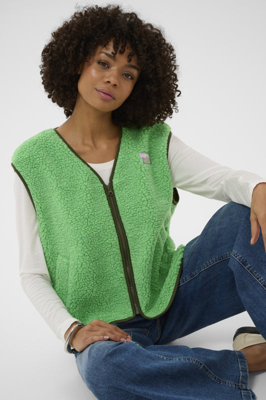 CUCatina Teddy Waistcoat Irish Green