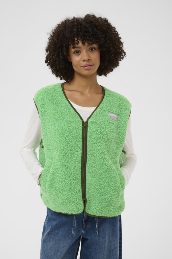 CUCatina Teddy Waistcoat Irish Green