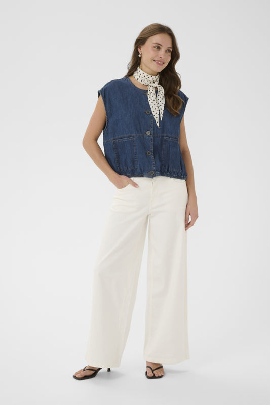 CULava Arpa Waiscoat Dark Blue Wash