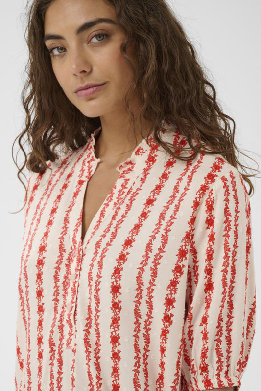 CUHollie Blouse Coral
