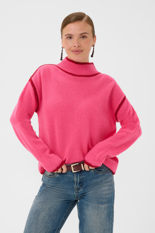 CUJia Katrina Turtleneck Fandango Pink