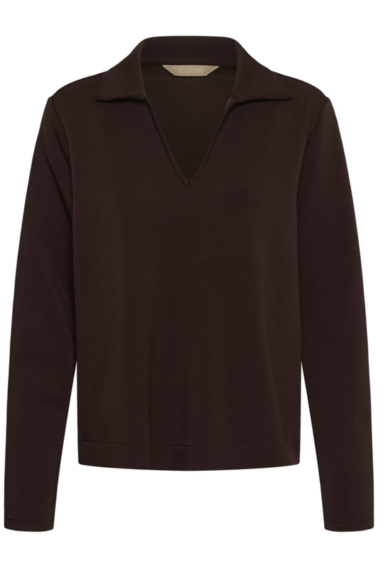 CUVerda Chabrina Blouse Coffee Bean