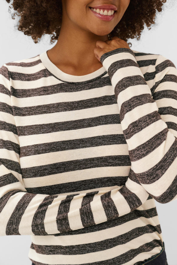 CUCat Alexandra LS ONeck Shirt Brown