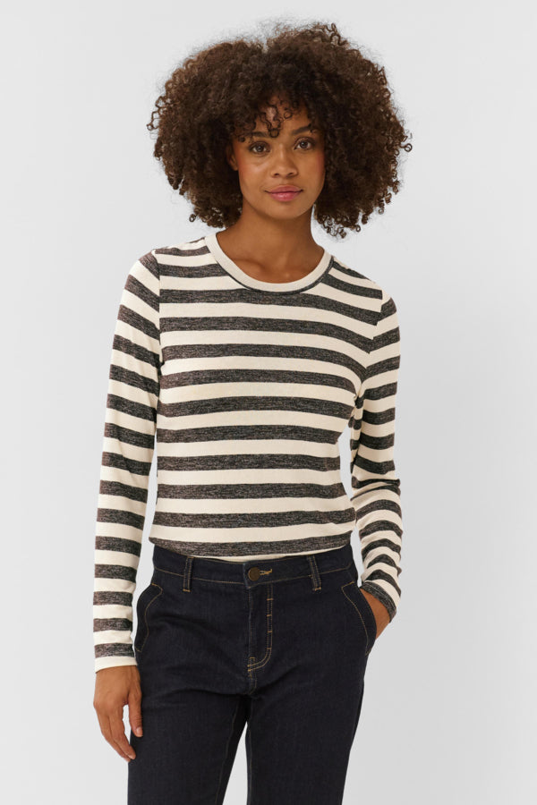 CUCat Alexandra LS ONeck Shirt Brown