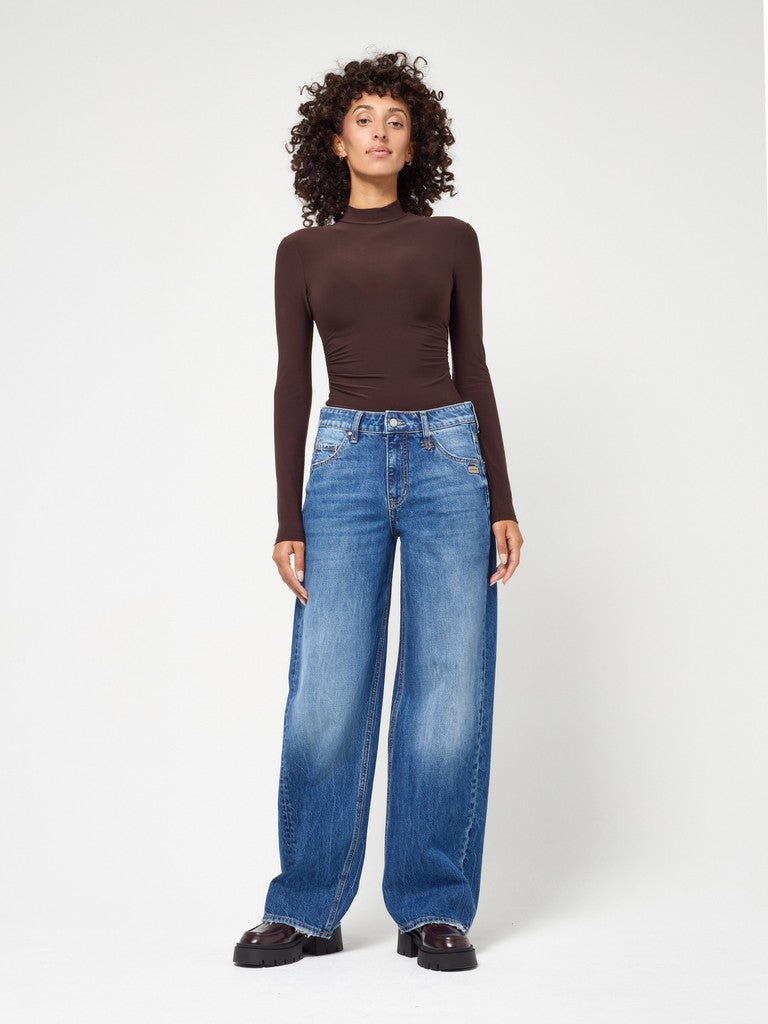 Gang 94Cora Baggy Fit Rough Midblue