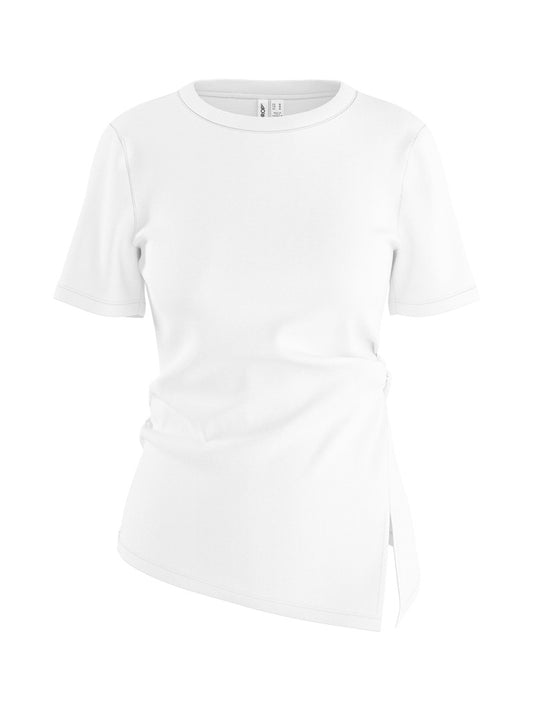HDRiva SS Draped Top White