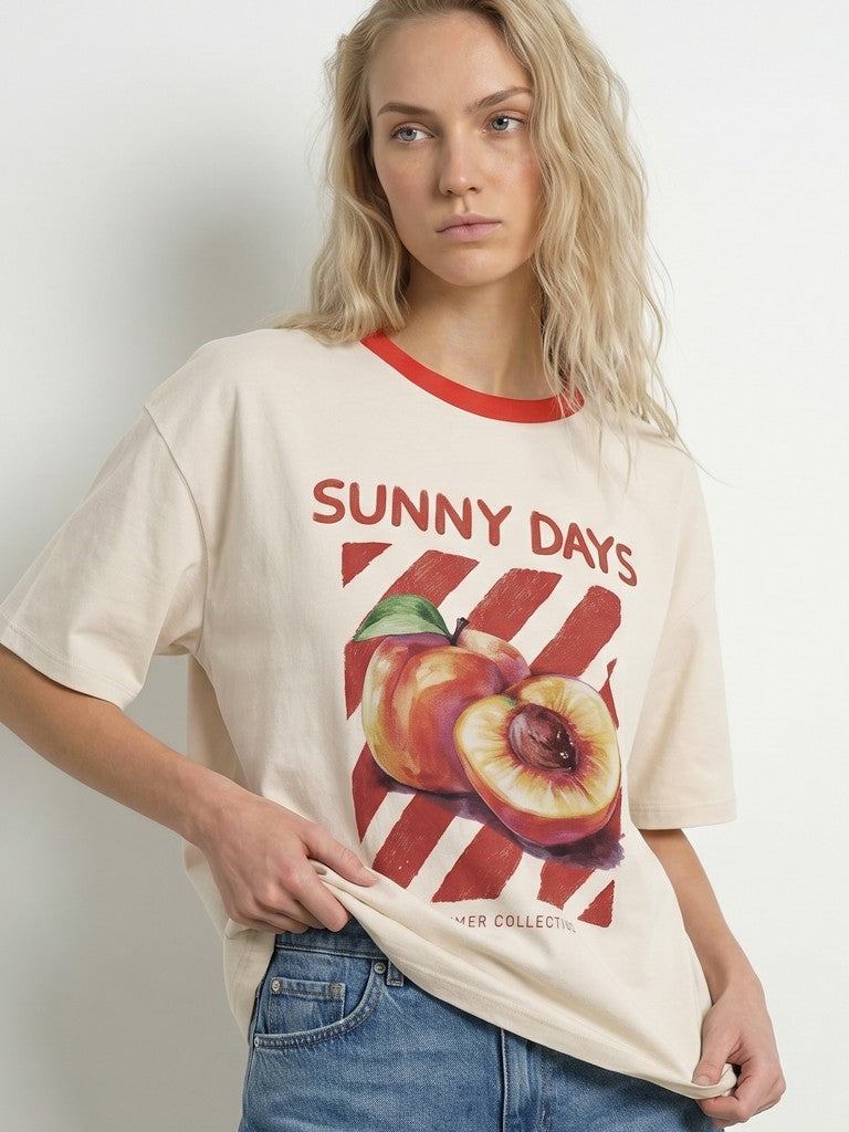 HDUlrikka SS Boxa T-Shirt White Swan