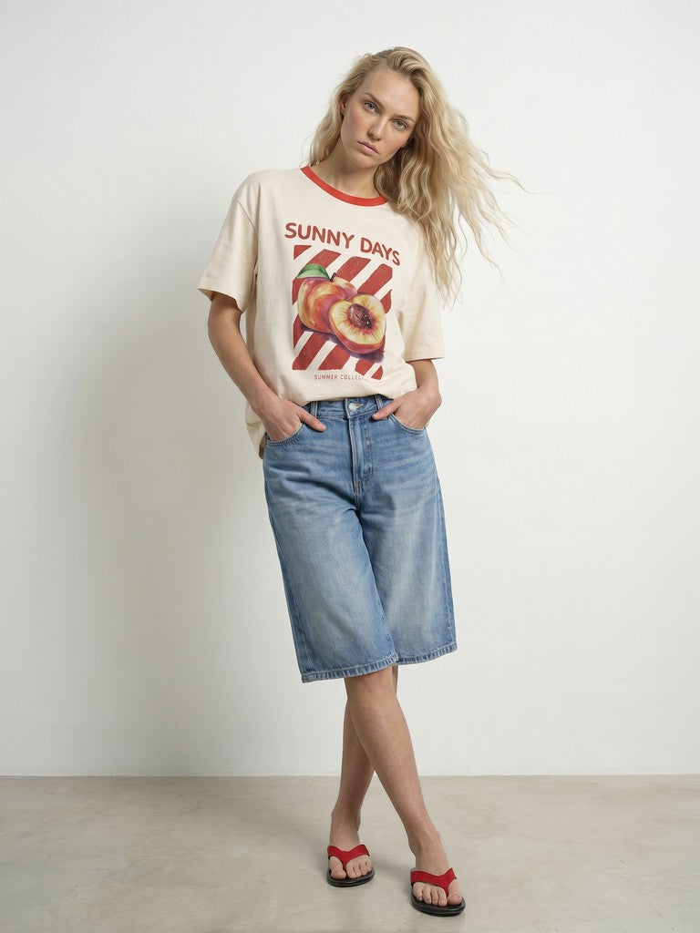 HDUlrikka SS Boxa T-Shirt White Swan