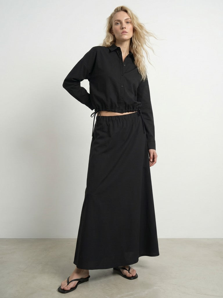 HDEnya LS Boxy Shirt Black