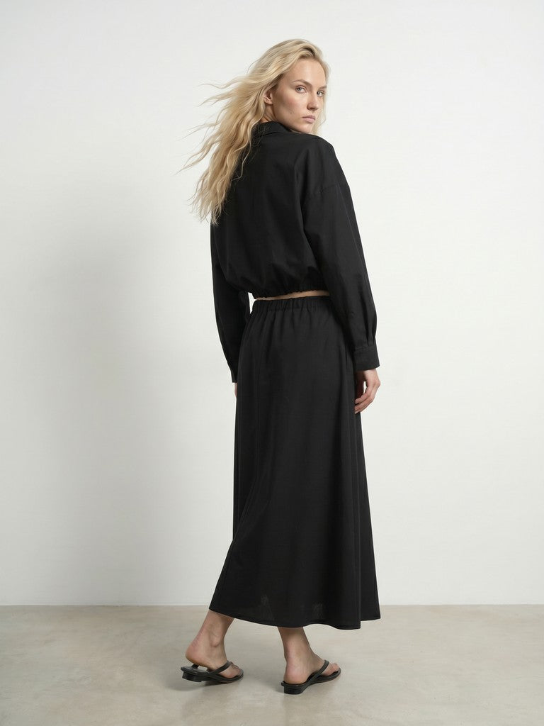 HDEnya LS Boxy Shirt Black