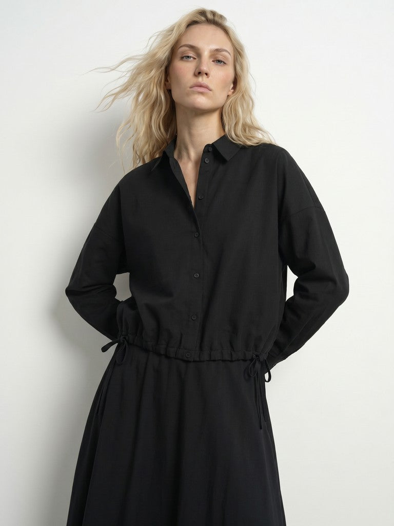 HDEnya LS Boxy Shirt Black