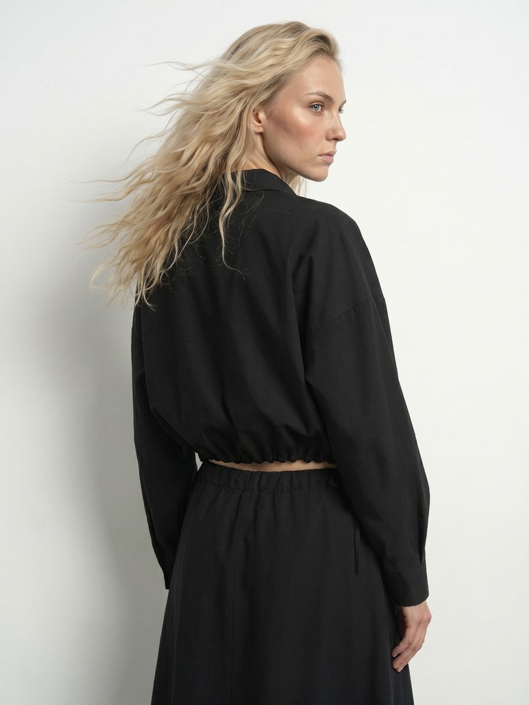 HDEnya LS Boxy Shirt Black