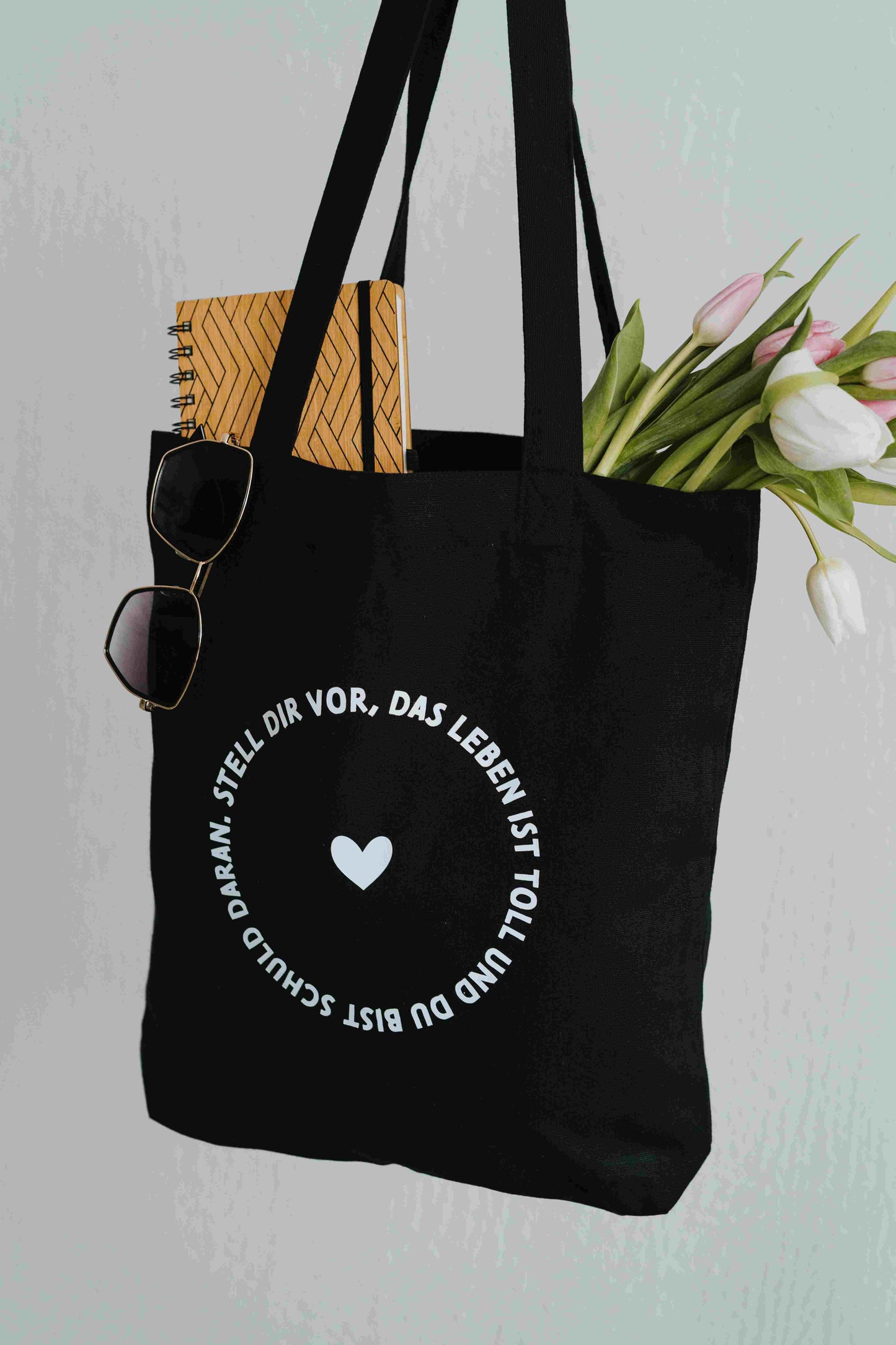 HG Tasche Das Leben ist toll Schwarz