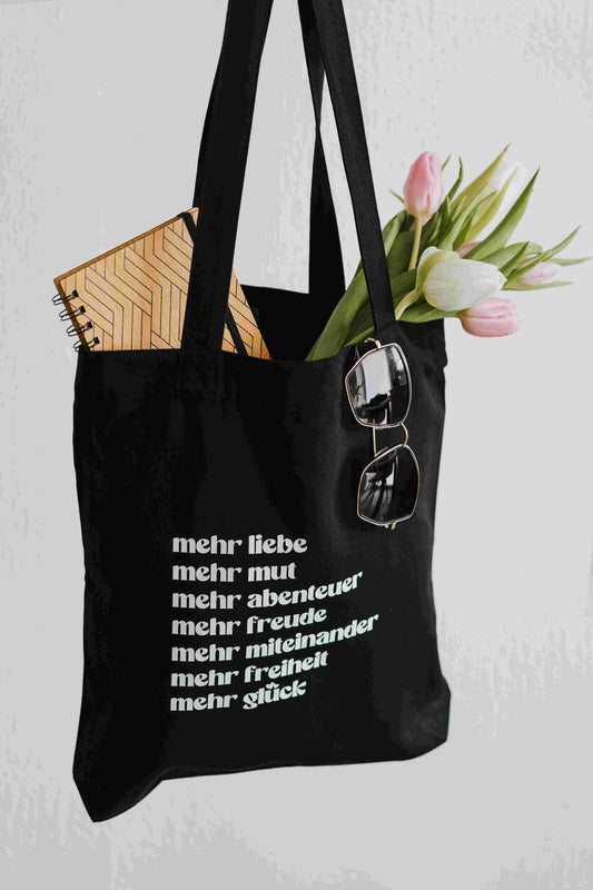 HG Tasche Mehr Liebe Schwarz