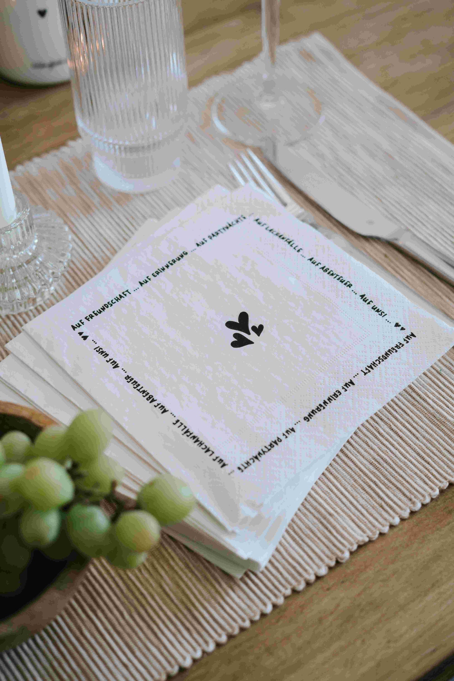 HG Serviette Auf Freundschaft