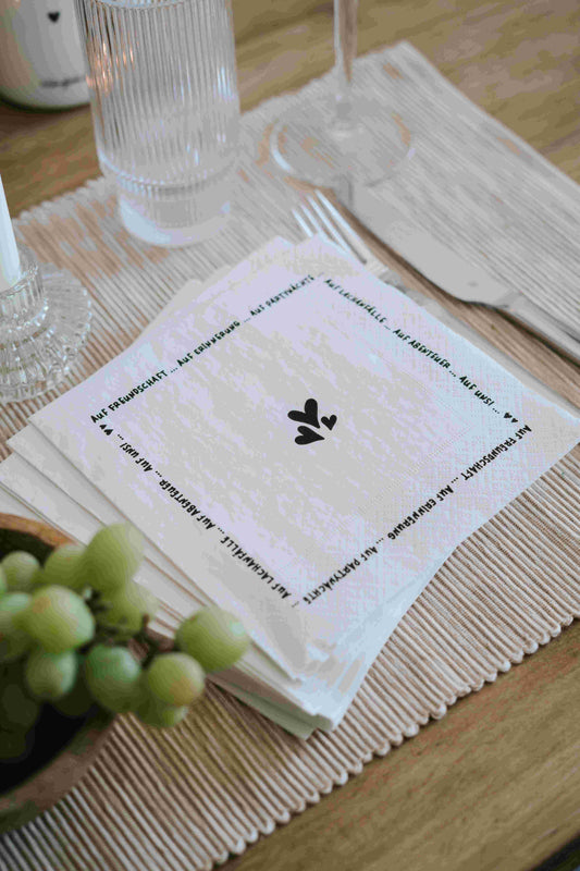 HG Serviette Auf Freundschaft