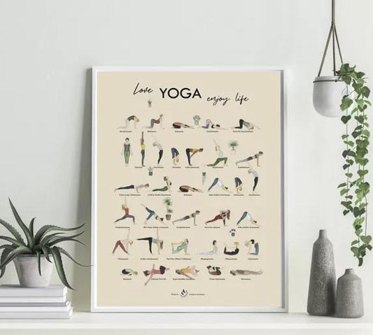LC Liebe Yoga Poster, genieße das Leben