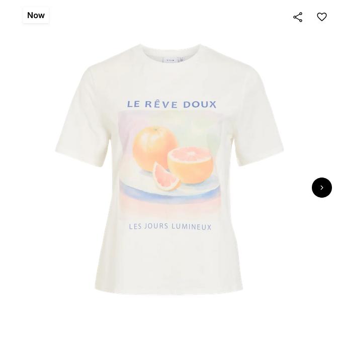 VIAngala S/S Printed T-Shirt Snow White Grapefruit