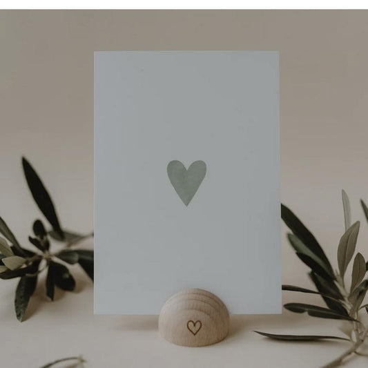 ES Aquarellkarte Heart Mint