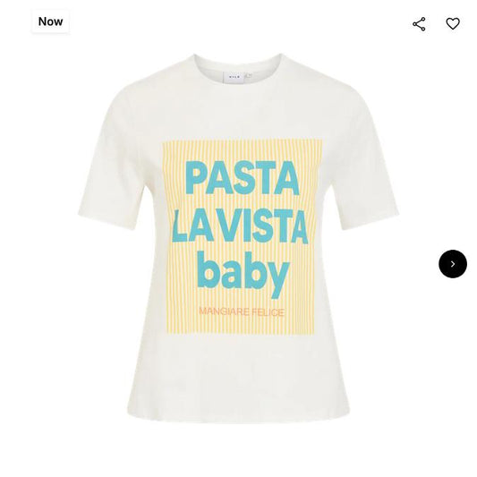VIAngala S/S Printed T-Shirt Snow White Pasta