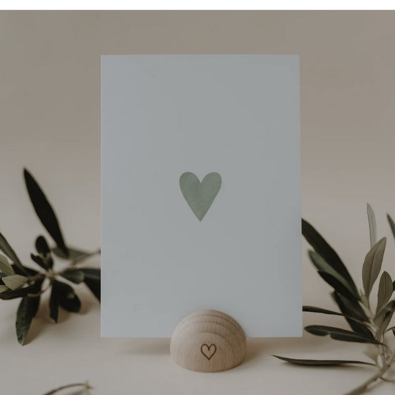 ES Aquarellkarte Heart Mint