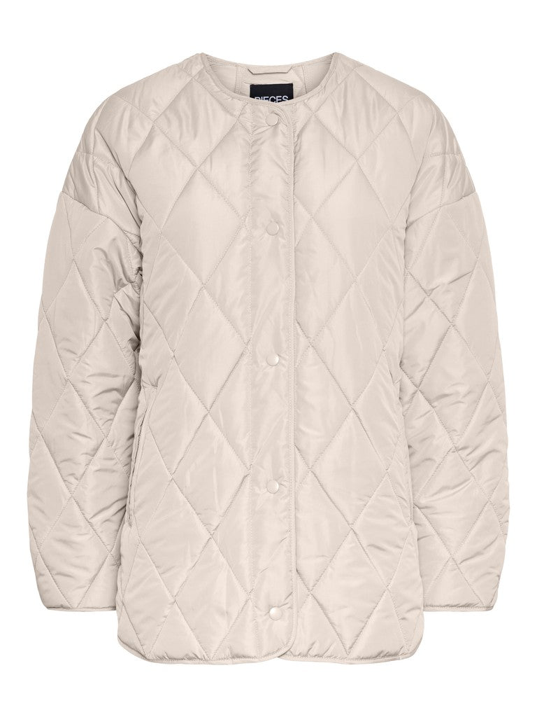 PCStella Quilted Jacket Silver Gray