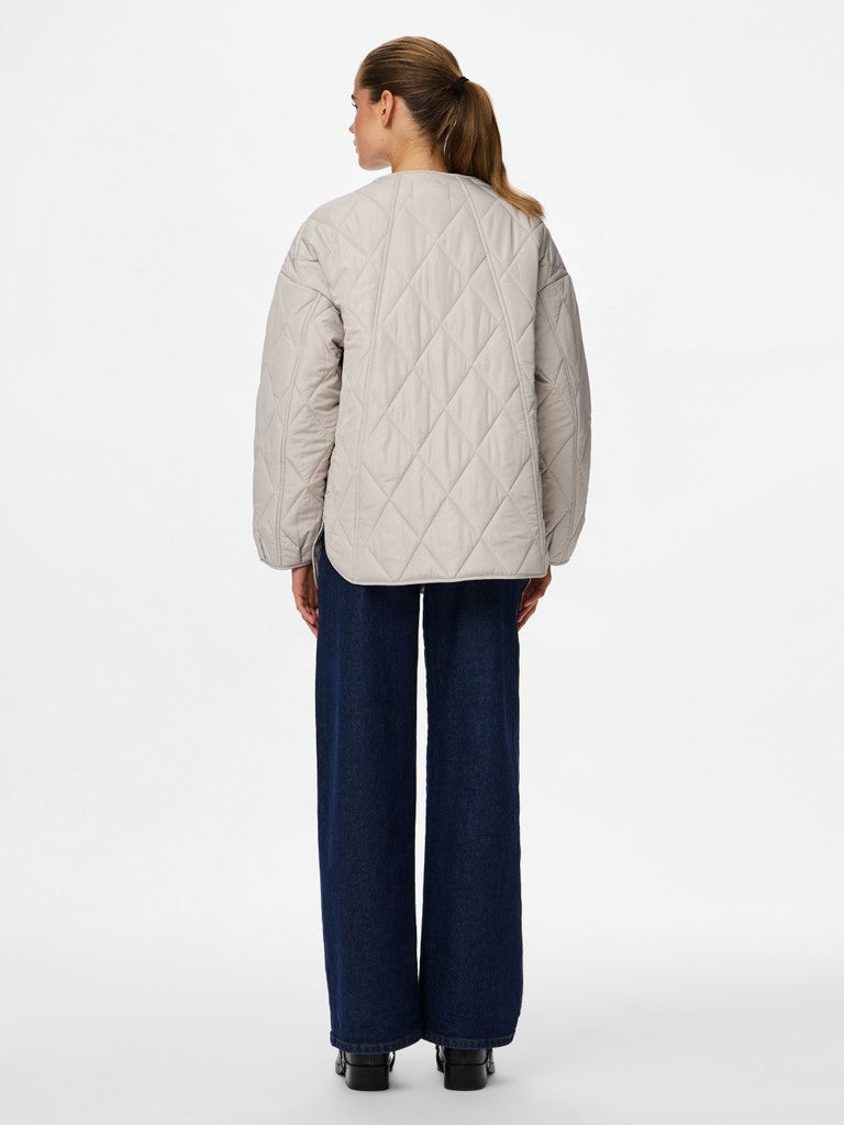 PCStella Quilted Jacket Silver Gray