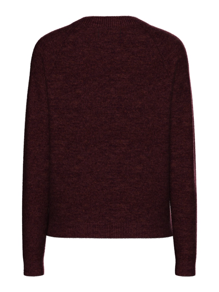 PCJuliana LS O-Neck Knit Tawny Port