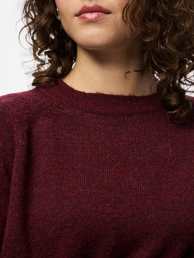 PCJuliana LS O-Neck Knit Tawny Port