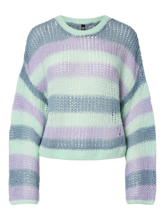 PCHilje LS O-Neck Knit Cashmere Blue