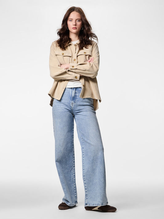 PCEffi LS Shirt White Pepper