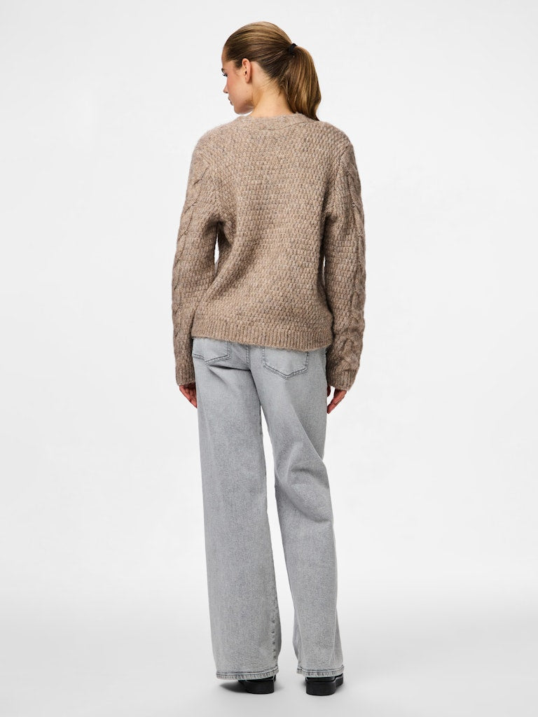 PCNina LS V-Neck Knit Cardigan Fossil