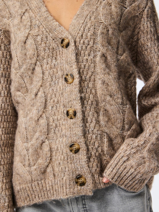 PCNina LS V-Neck Knit Cardigan Fossil