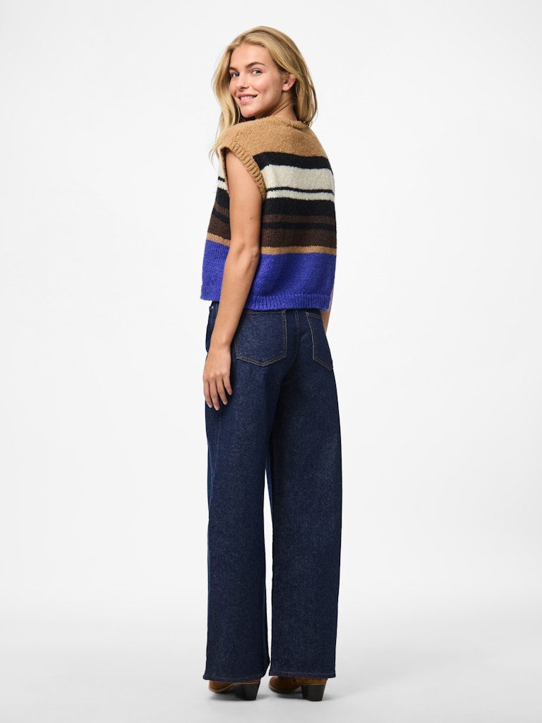 PCJida SL O-Neck Knit Gillet Toasted Coconut