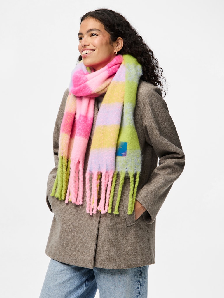 PCJina Long Scarf Pink Glo