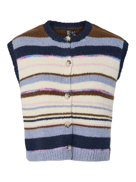 PCRye SL Polo Knit Vest Downtown Brown