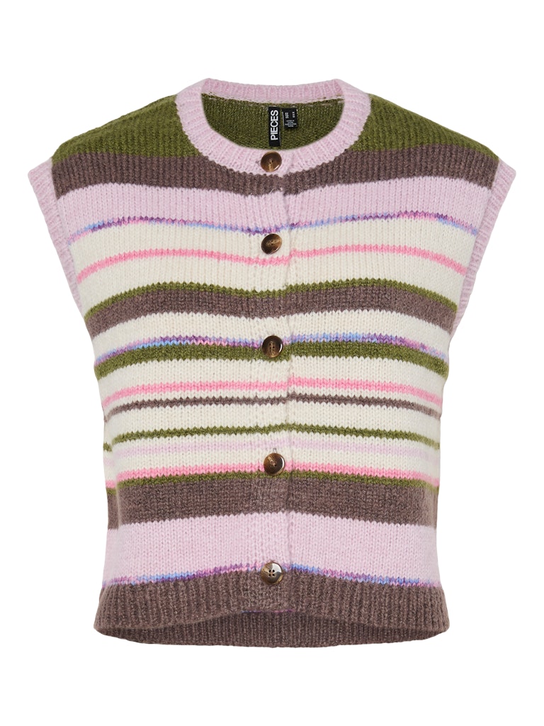 PCRye SL Polo Knit Vest Sphagnum Multi