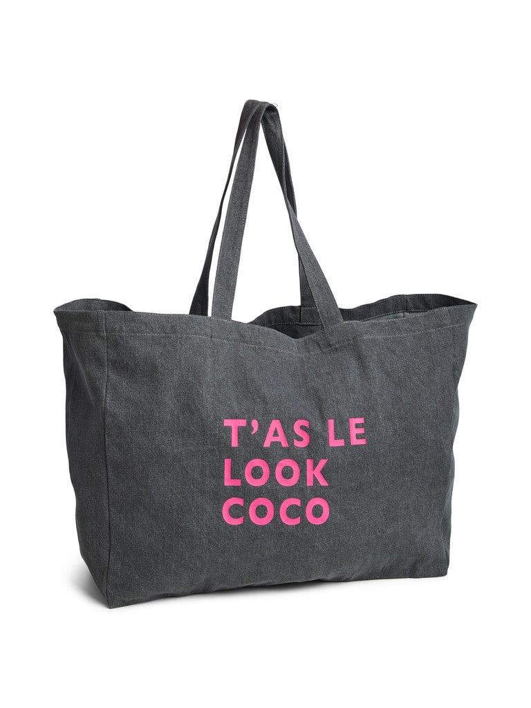 PCSasro Tote Bag Black Neon Pink