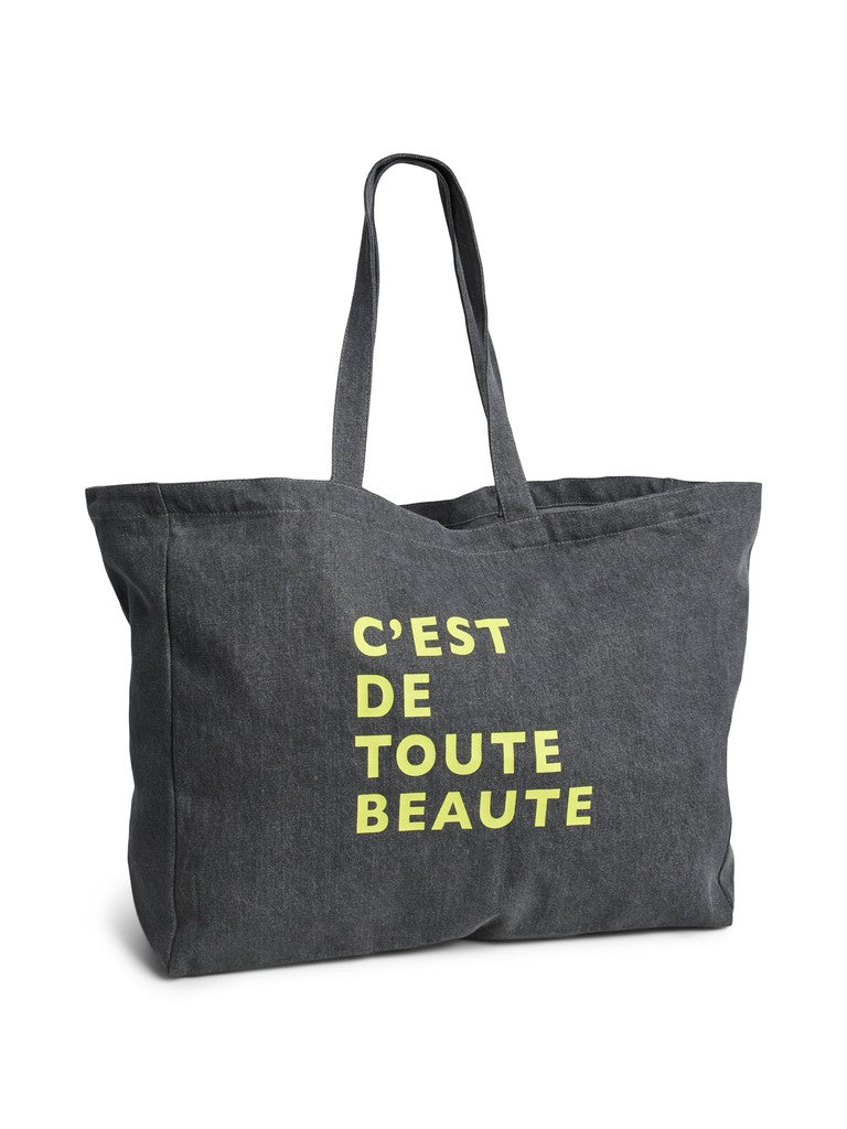 PCSasro Tote Bag Black Neon Yellow