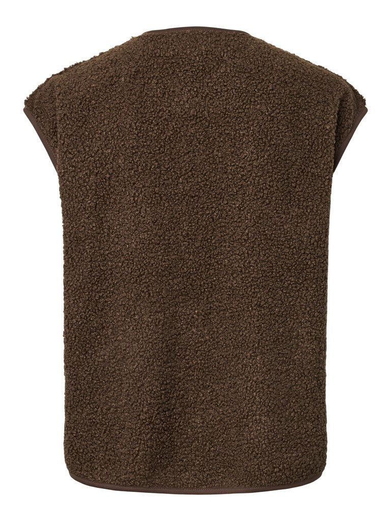 PCKatty Teddy Vest Morel