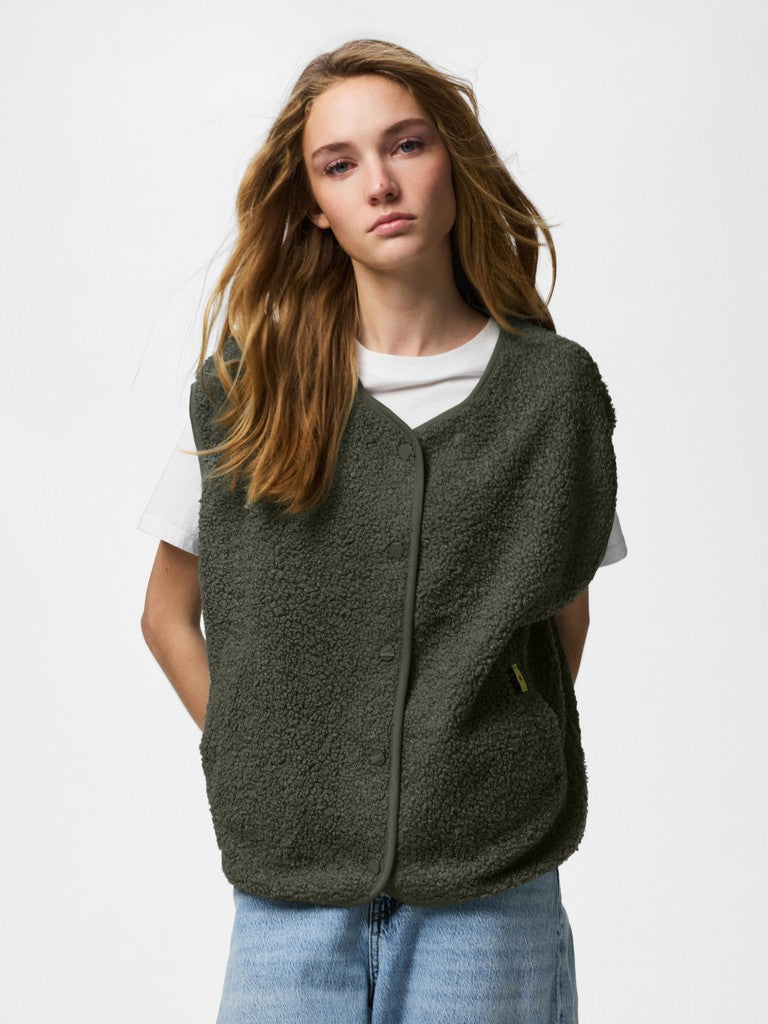PCKatty Teddy Vest Forest Night