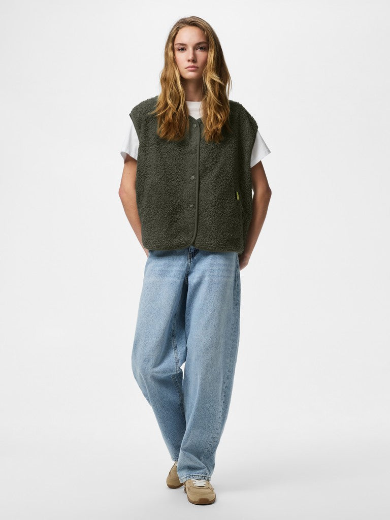 PCKatty Teddy Vest Forest Night