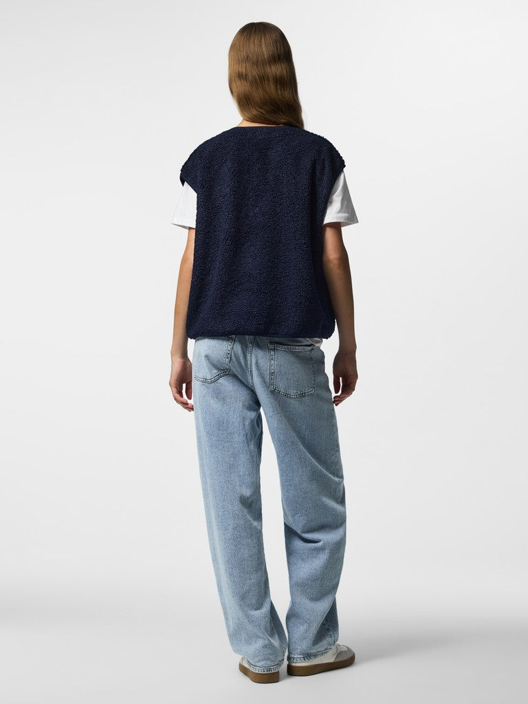 PCKatty Teddy Vest Maritime Blue