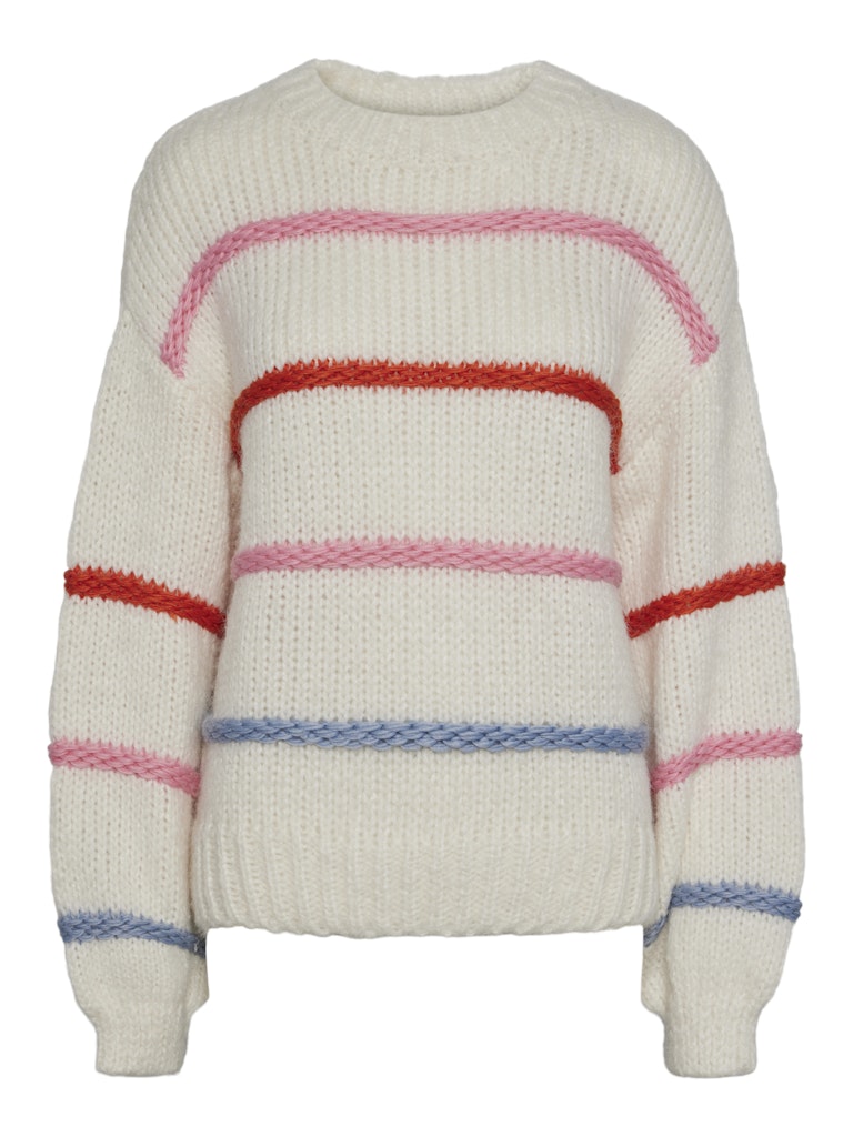 PCNavine LS O-Neck Knit Cloud Dancer