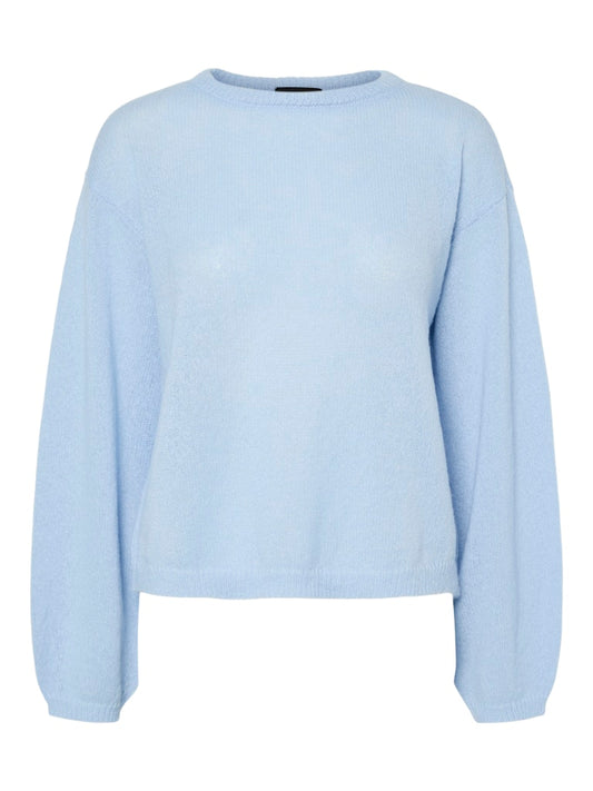 PCIda LS O-Neck Knit Cashmere Blue