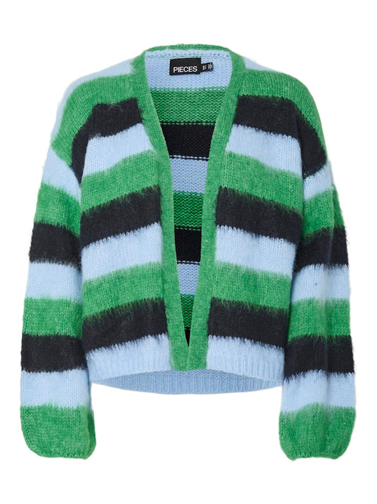 PCFicca LS Loose Knit Cardigan Fern Green