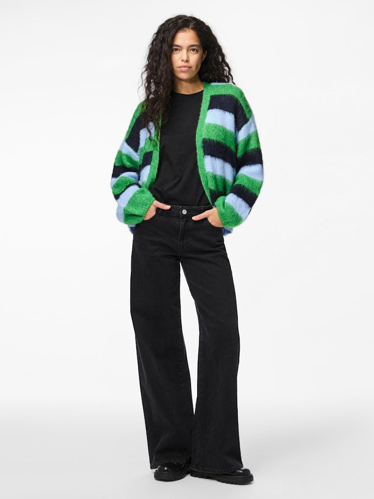 PCFicca LS Loose Knit Cardigan Fern Green