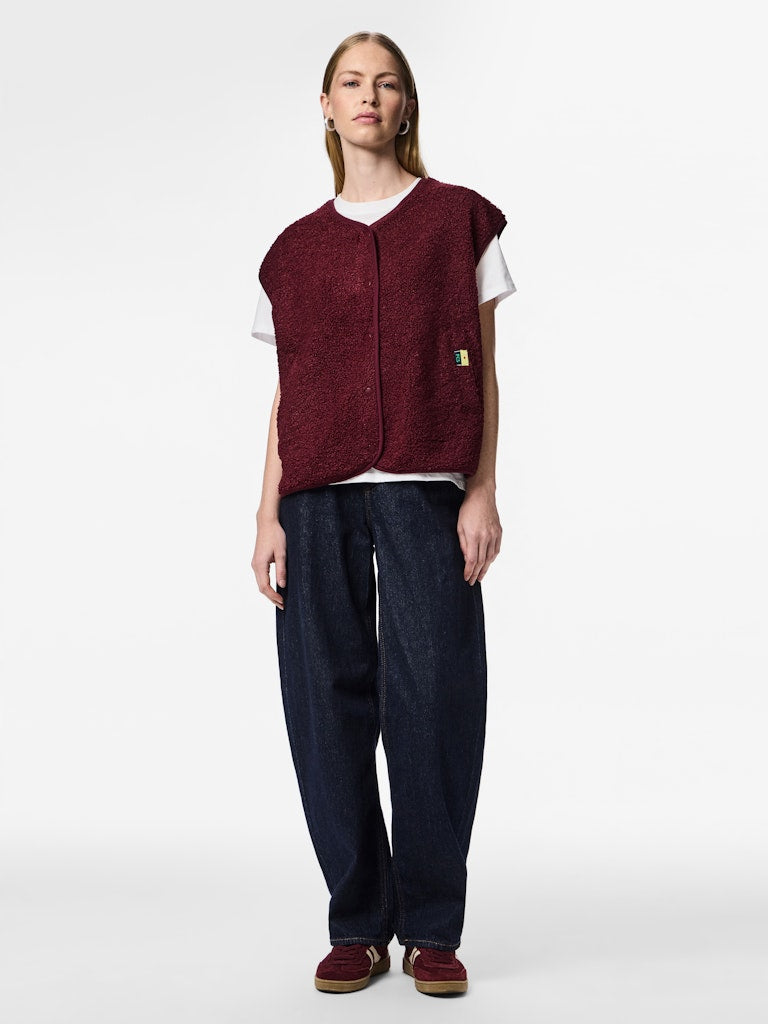 PCKatty Teddy Vest Tawny Port